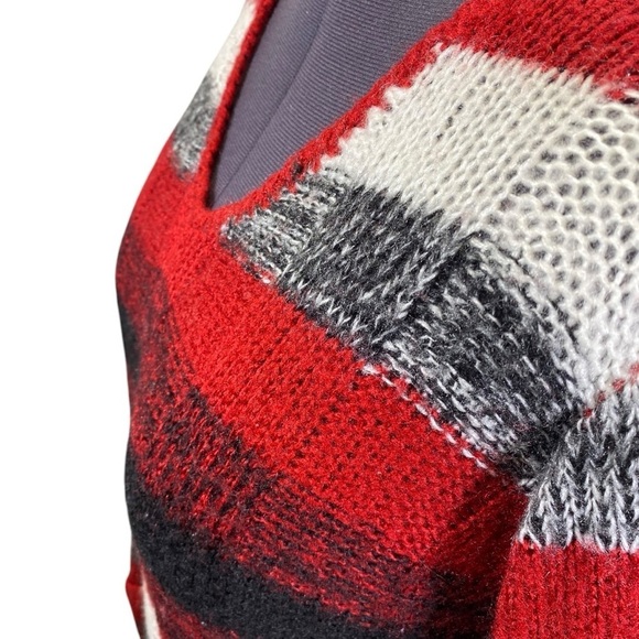 KRISTIN NICOLE Plus size 3X Pull on V neck loose knit long sleeve sweater pocket - Picture 2 of 8